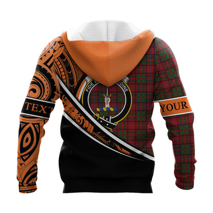 Printivon Shaw Of Tordarroch Red Dress Knitted Hoodie Pattern Polynesian Custom Text