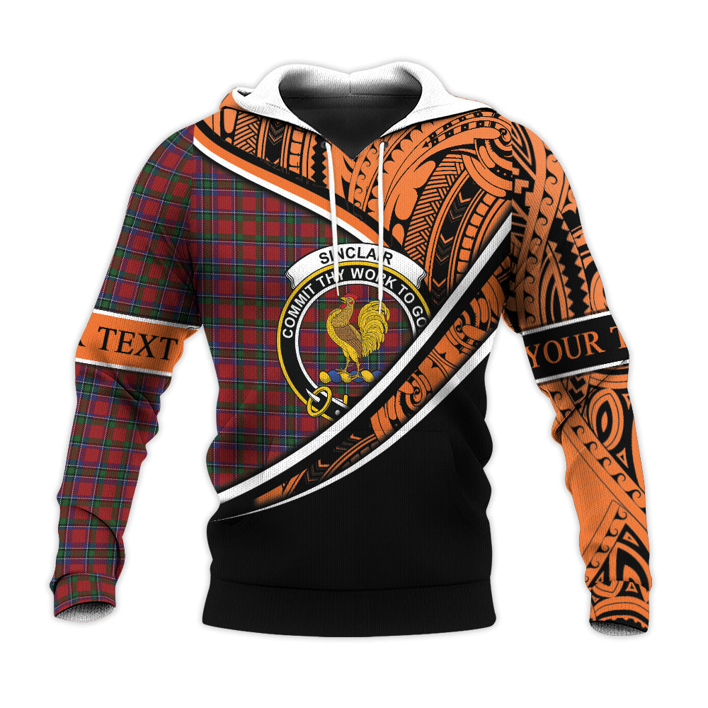 Printivon Sinclair Knitted Hoodie Pattern Polynesian Custom Text