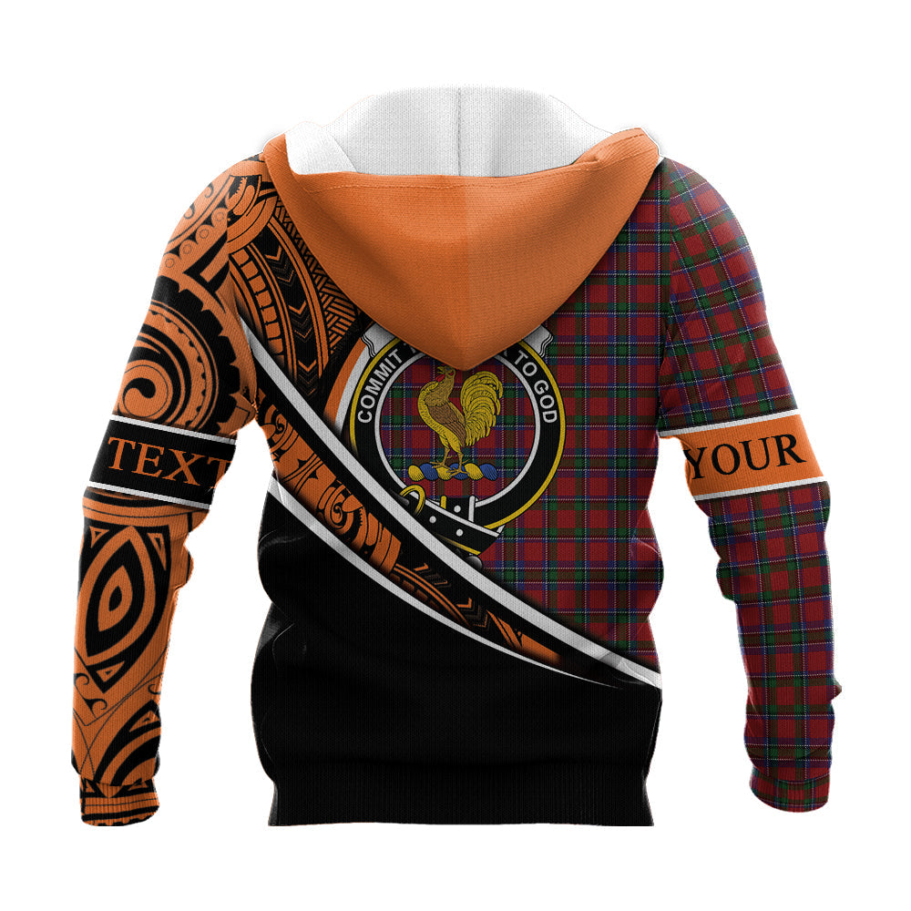 Printivon Sinclair Knitted Hoodie Pattern Polynesian Custom Text
