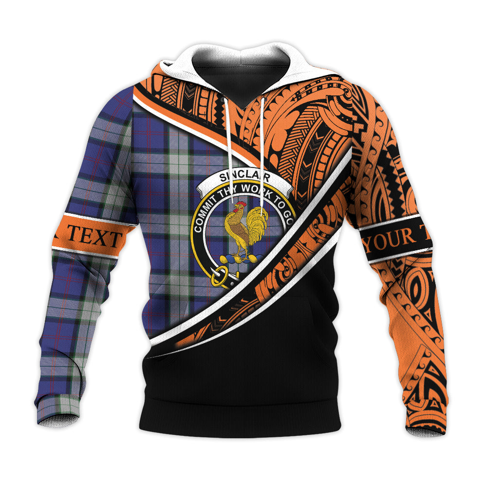 Printivon Sinclair Dress Knitted Hoodie Pattern Polynesian Custom Text