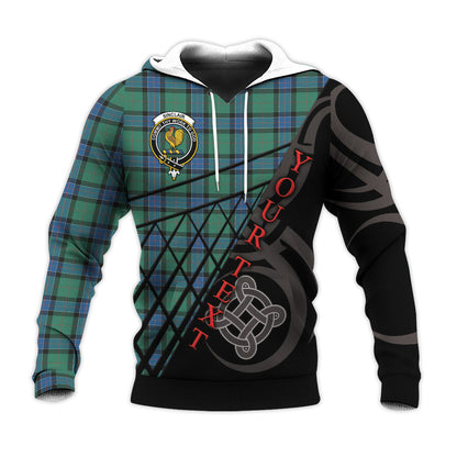 Printivon Sinclair Hunting Ancient Knitted Hoodie Pattern Celtic Custom Text