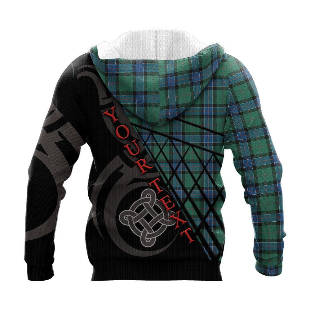 Printivon Sinclair Hunting Ancient Knitted Hoodie Pattern Celtic Custom Text