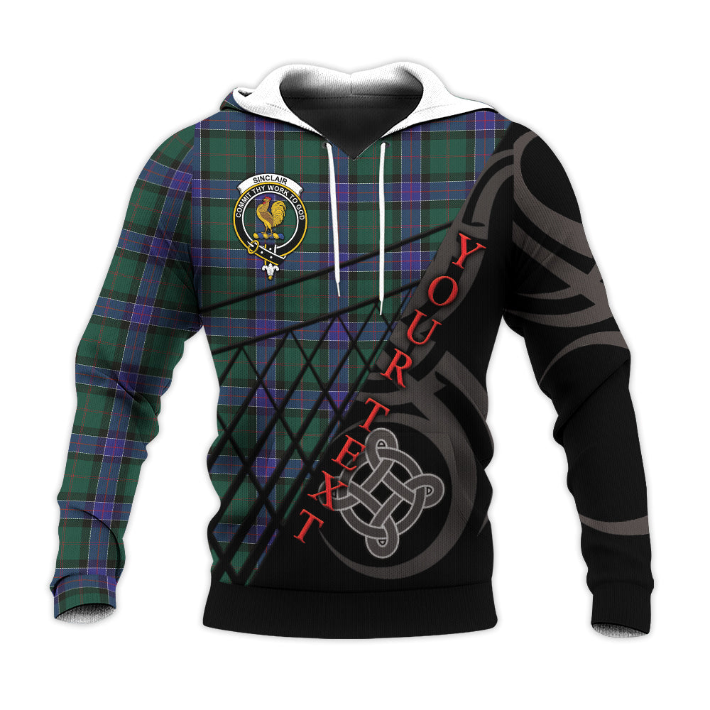Printivon Sinclair Hunting Modern Knitted Hoodie Pattern Celtic Custom Text