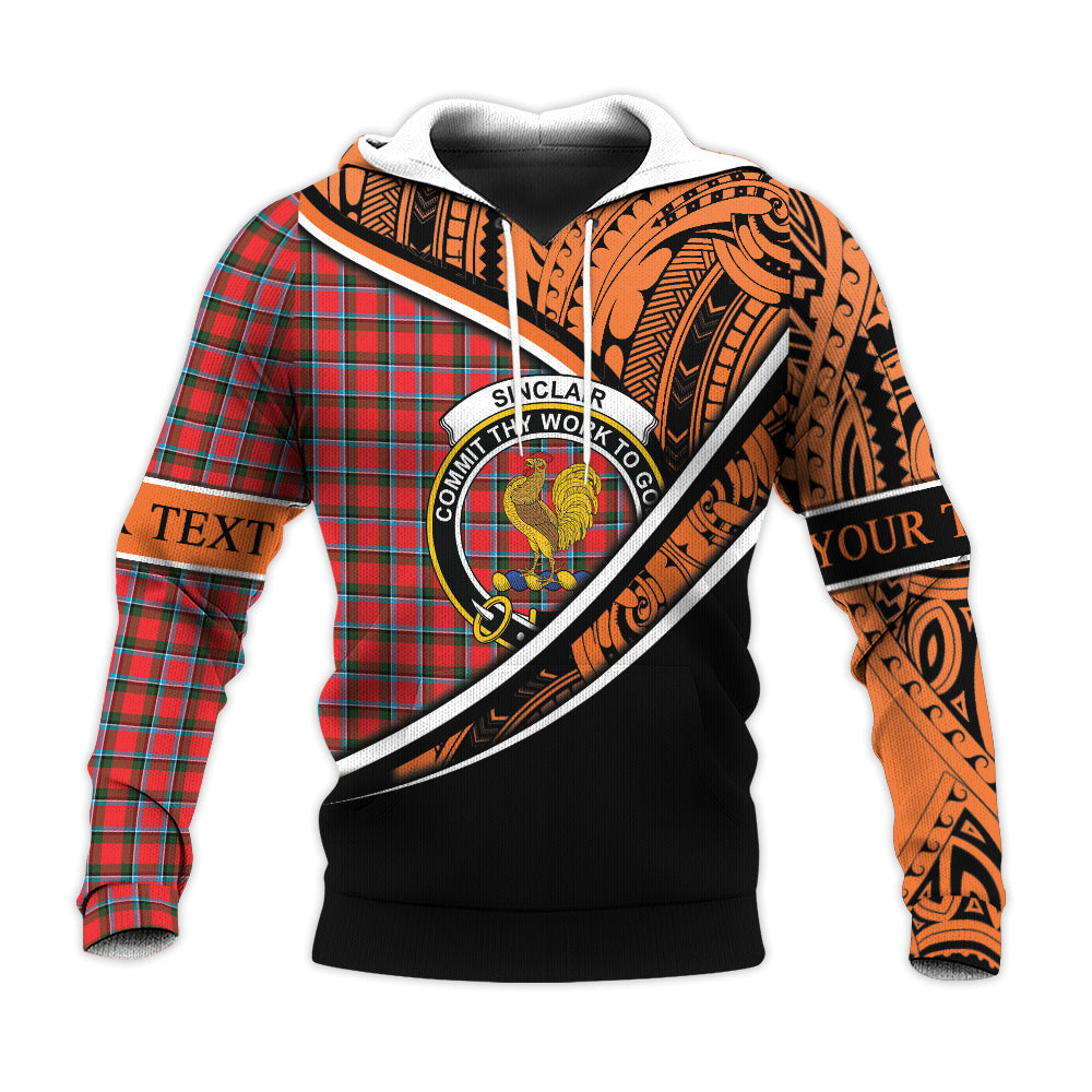 Printivon Sinclair Modern Knitted Hoodie Pattern Polynesian Custom Text