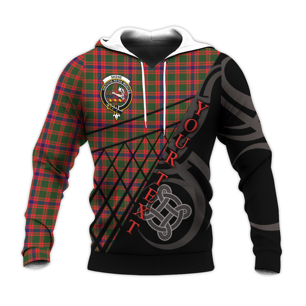 Printivon Skene Modern Knitted Hoodie Pattern Celtic Custom Text
