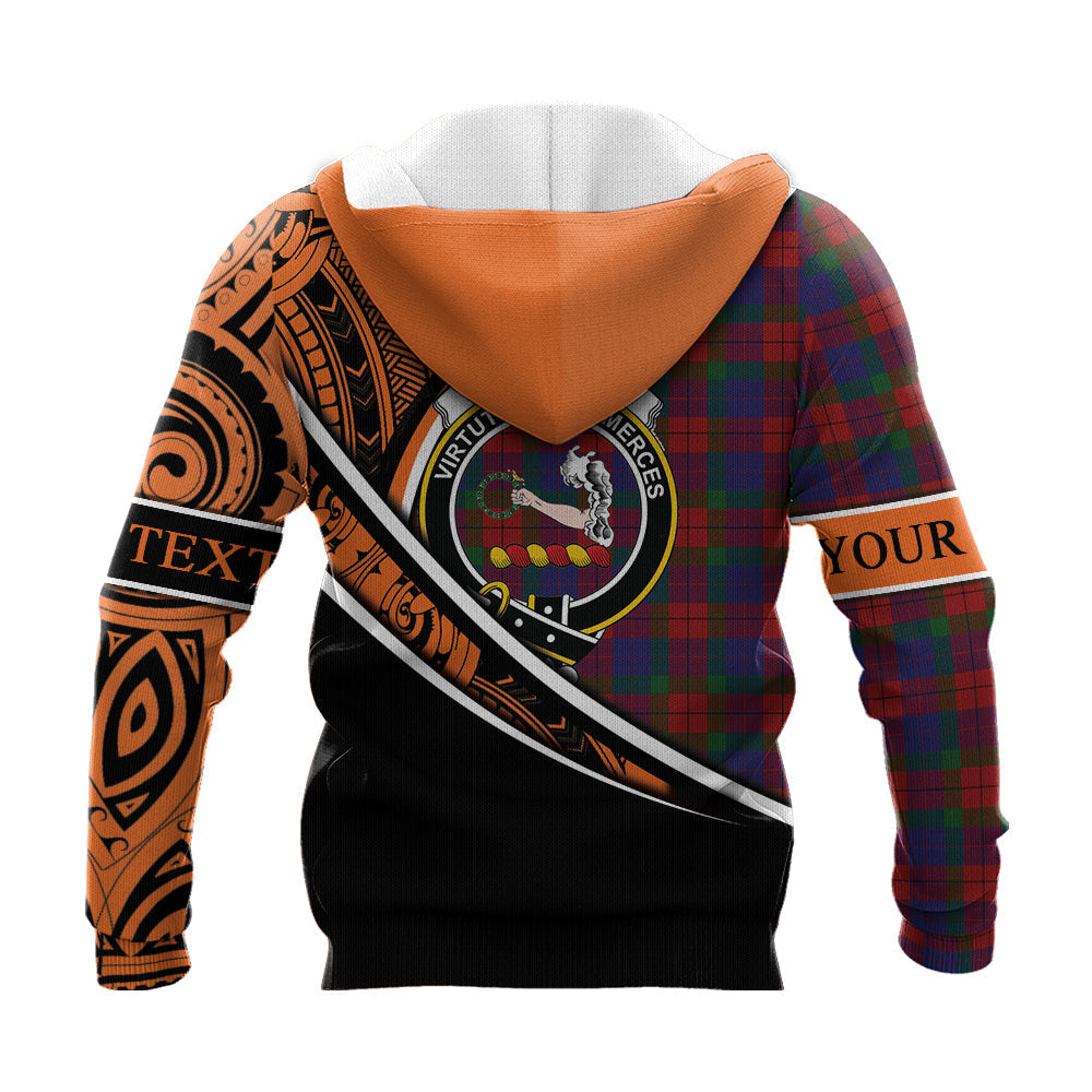 Printivon Skene Of Cromar 01 Knitted Hoodie Pattern Polynesian Custom Text
