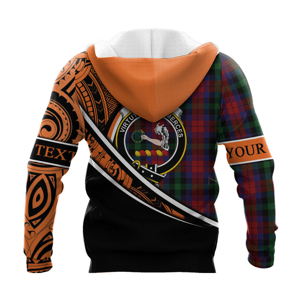 Printivon Skene Of Cromar 03 Knitted Hoodie Pattern Polynesian Custom Text