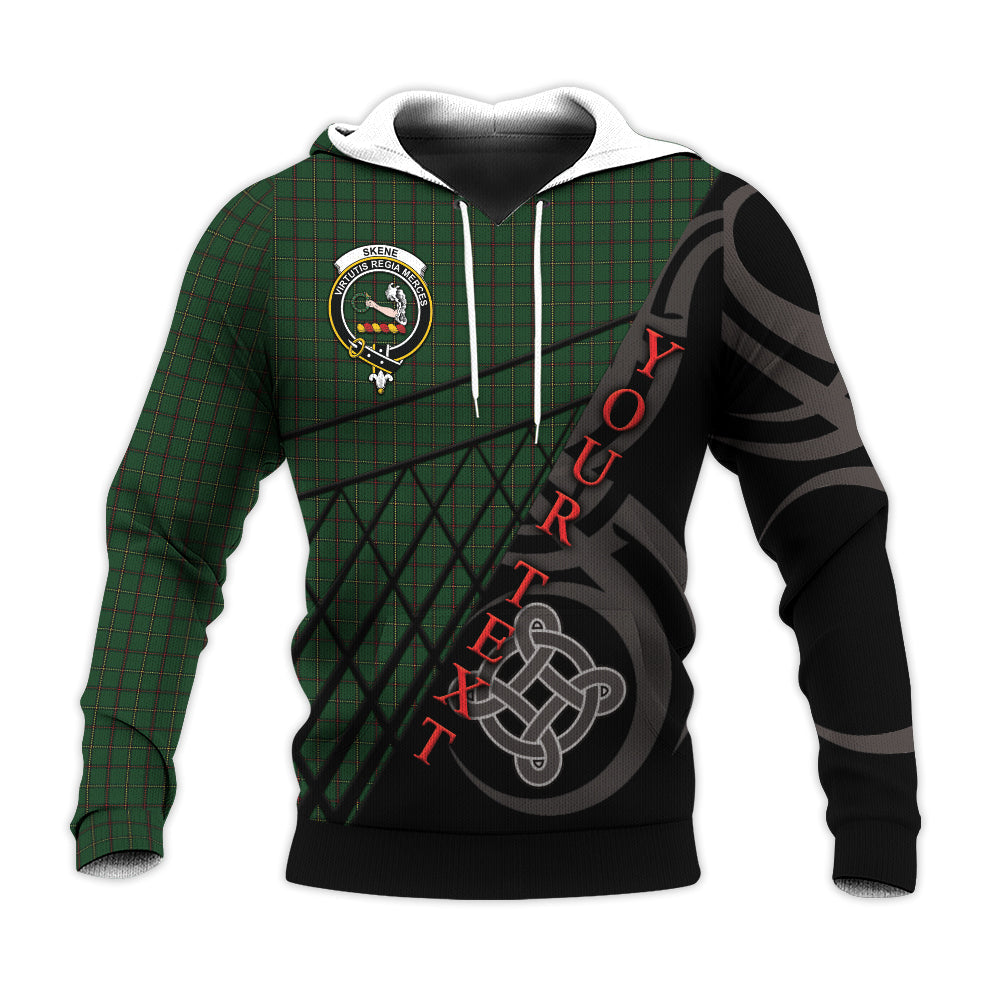 Printivon Skene Or Tribe Of Mar Knitted Hoodie Pattern Celtic Custom Text
