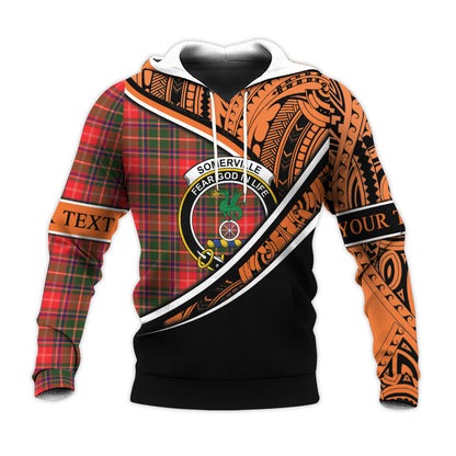 Printivon Somerville Modern Knitted Hoodie Pattern Polynesian Custom Text