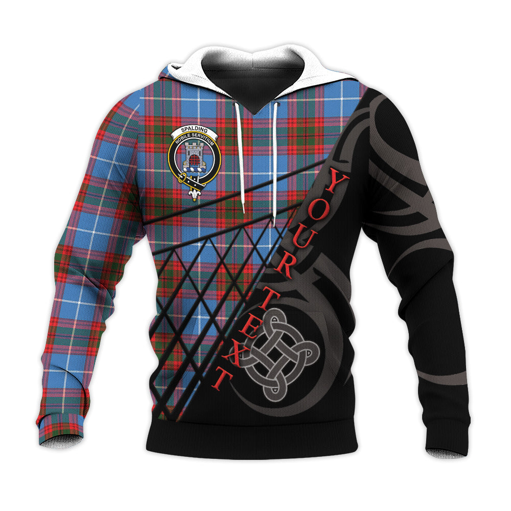 Printivon Spalding Knitted Hoodie Pattern Celtic Custom Text