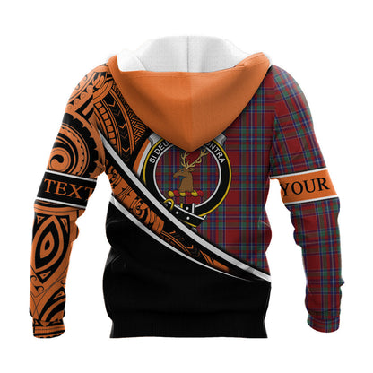Printivon Spens Knitted Hoodie Pattern Polynesian Custom Text