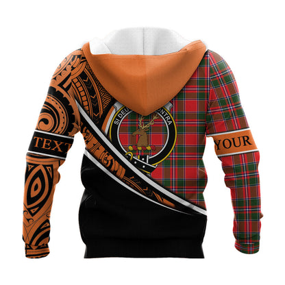 Printivon Spens Modern Knitted Hoodie Pattern Polynesian Custom Text