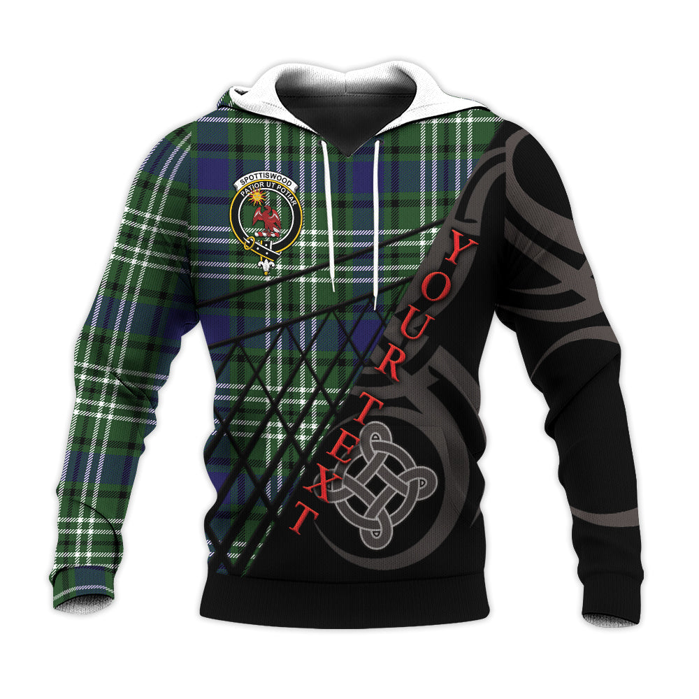 Printivon Spottiswood Knitted Hoodie Pattern Celtic Custom Text