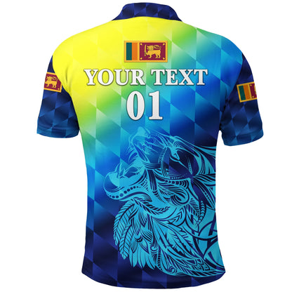 Custom Sri Lanka Polo Shirt Lion Vibes