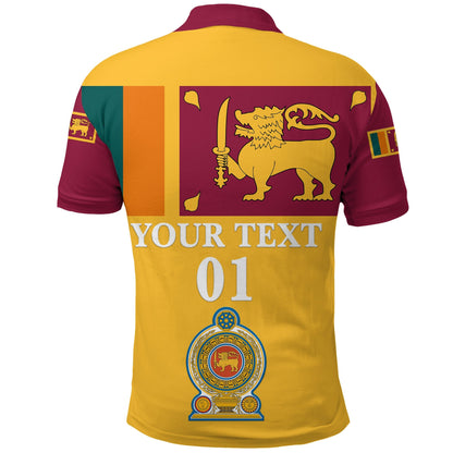 Custom Sri Lanka Polo Shirt Flag Vibes