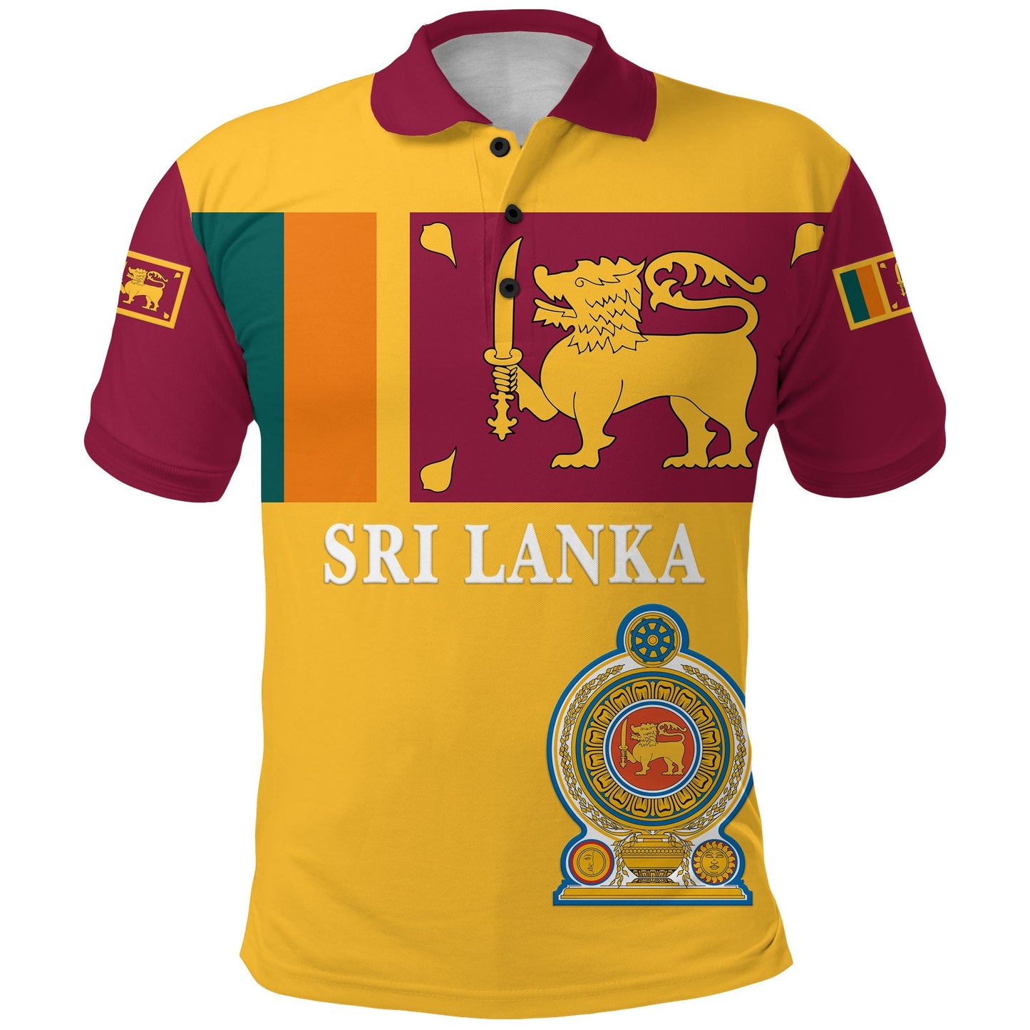 Sri Lanka Polo Shirt Flag Vibes