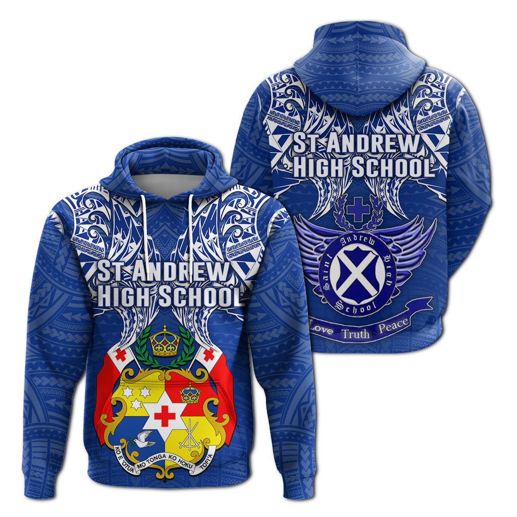 Love Truth Peace Tribal Tattoo Hoodie Blue St Andrew High School