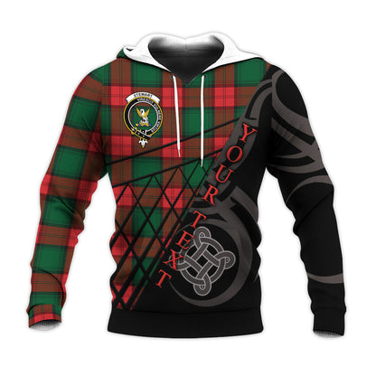 Printivon Stewart Atholl Modern Knitted Hoodie Pattern Celtic Custom Text