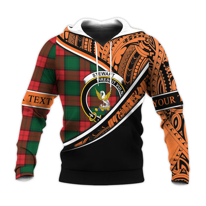 Printivon Stewart Atholl Modern Knitted Hoodie Pattern Polynesian Custom Text