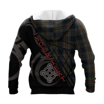 Printivon Stewart Black 02 Knitted Hoodie Pattern Celtic Custom Text