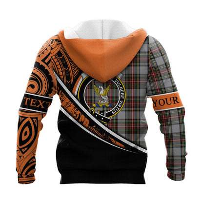 Printivon Stewart Dress Knitted Hoodie Pattern Polynesian Custom Text