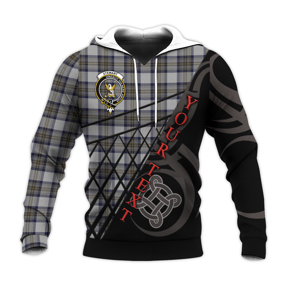 Printivon Stewart Dress Blue Knitted Hoodie Pattern Celtic Custom Text