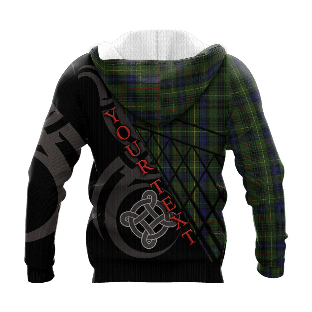 Printivon Stewart Hunting Knitted Hoodie Pattern Celtic Custom Text