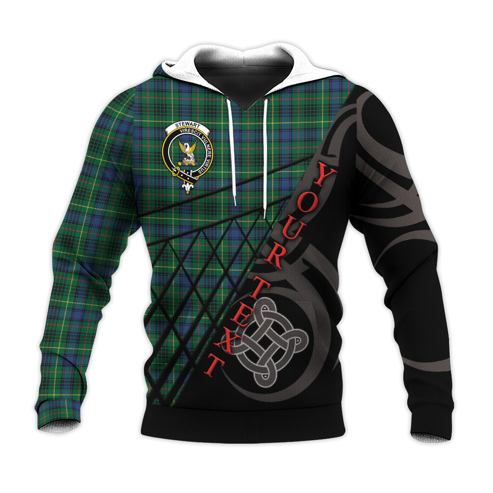 Printivon Stewart Hunting Modern Knitted Hoodie Pattern Celtic Custom Text