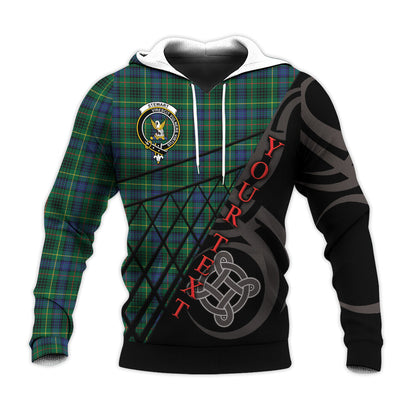 Printivon Stewart Hunting Modern Knitted Hoodie Pattern Celtic Custom Text