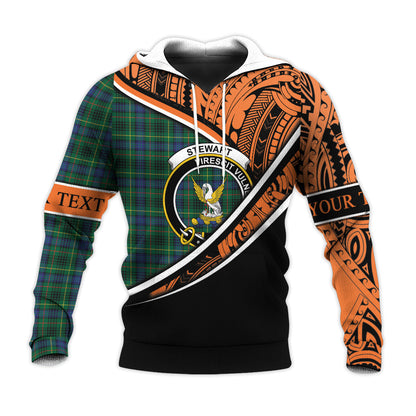 Printivon Stewart Hunting Modern Knitted Hoodie Pattern Polynesian Custom Text