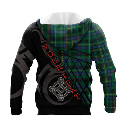 Printivon Stewart Hunting Modern Knitted Hoodie Pattern Celtic Custom Text
