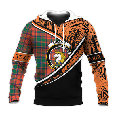 Printivon Stewart Of Appin Ancient Knitted Hoodie Pattern Polynesian Custom Text
