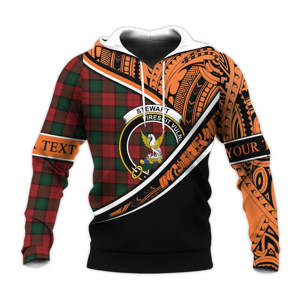 Printivon Stewart Of Atholl Knitted Hoodie Pattern Polynesian Custom Text