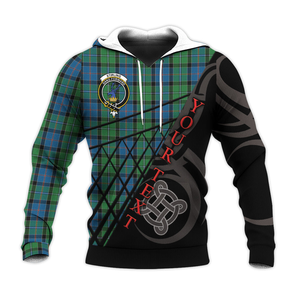 Printivon Stirling Knitted Hoodie Pattern Celtic Custom Text
