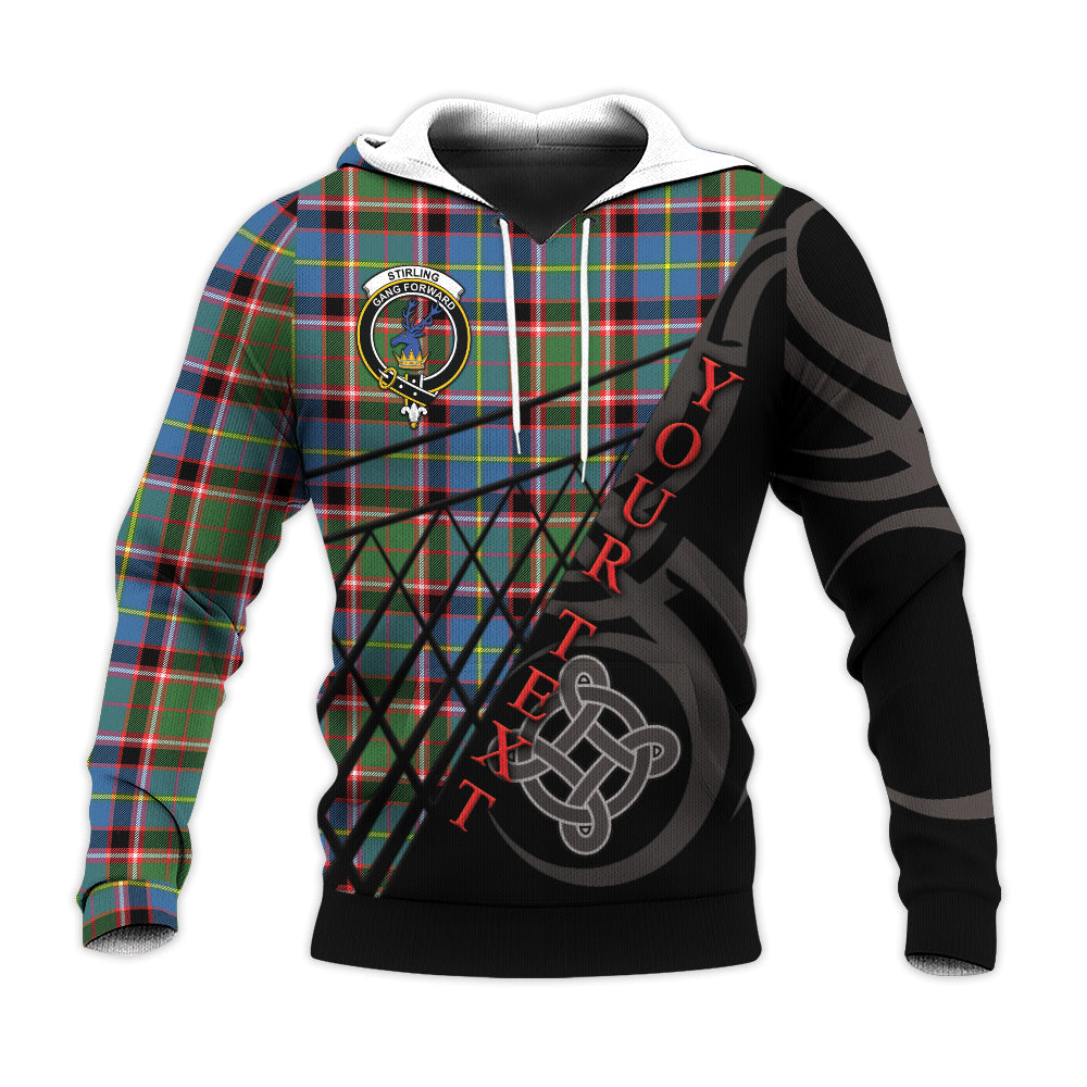 Printivon Stirling Bannockburn Knitted Hoodie Pattern Celtic Custom Text