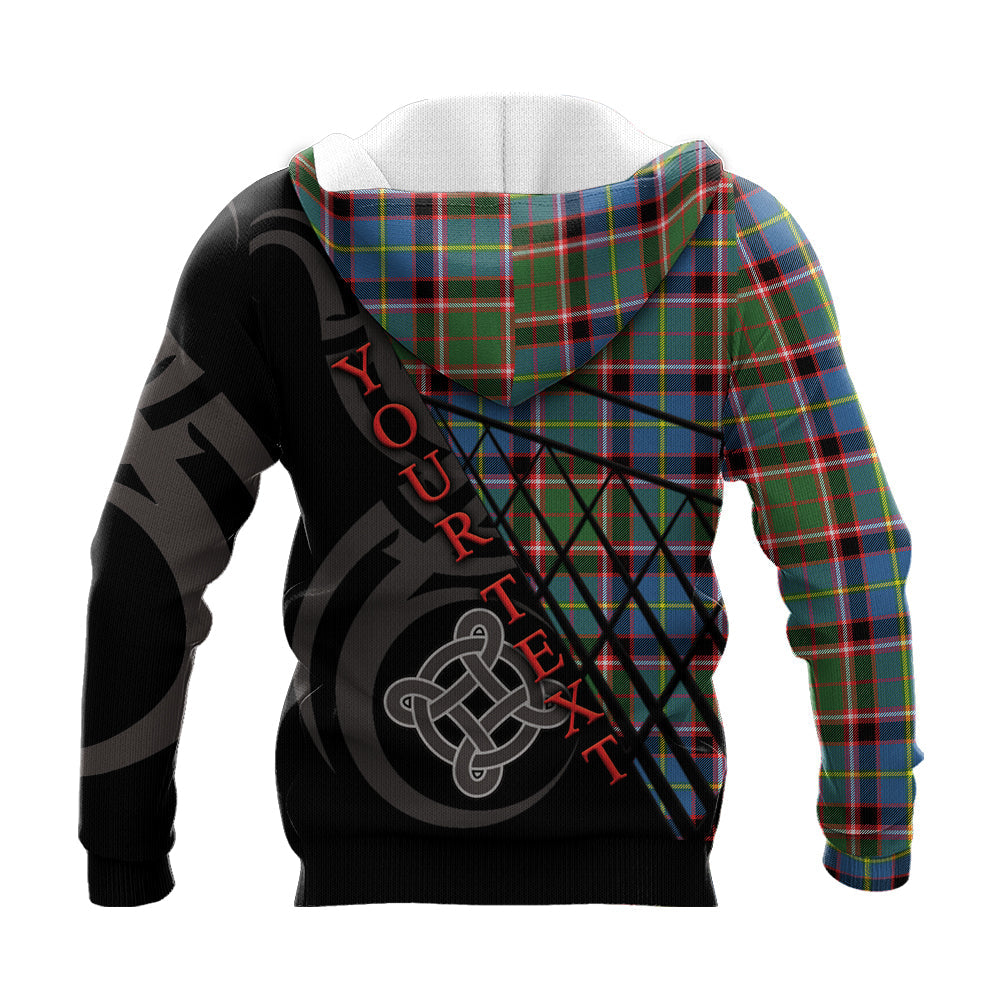 Printivon Stirling Bannockburn Knitted Hoodie Pattern Celtic Custom Text