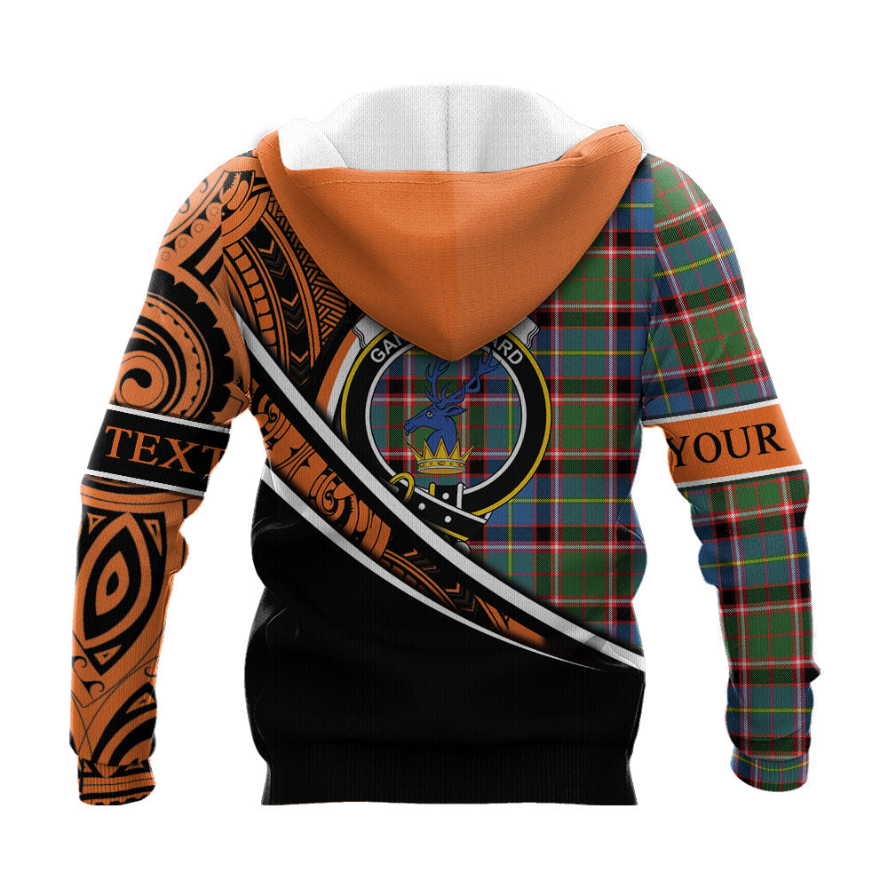 Printivon Stirling Bannockburn Knitted Hoodie Pattern Polynesian Custom Text