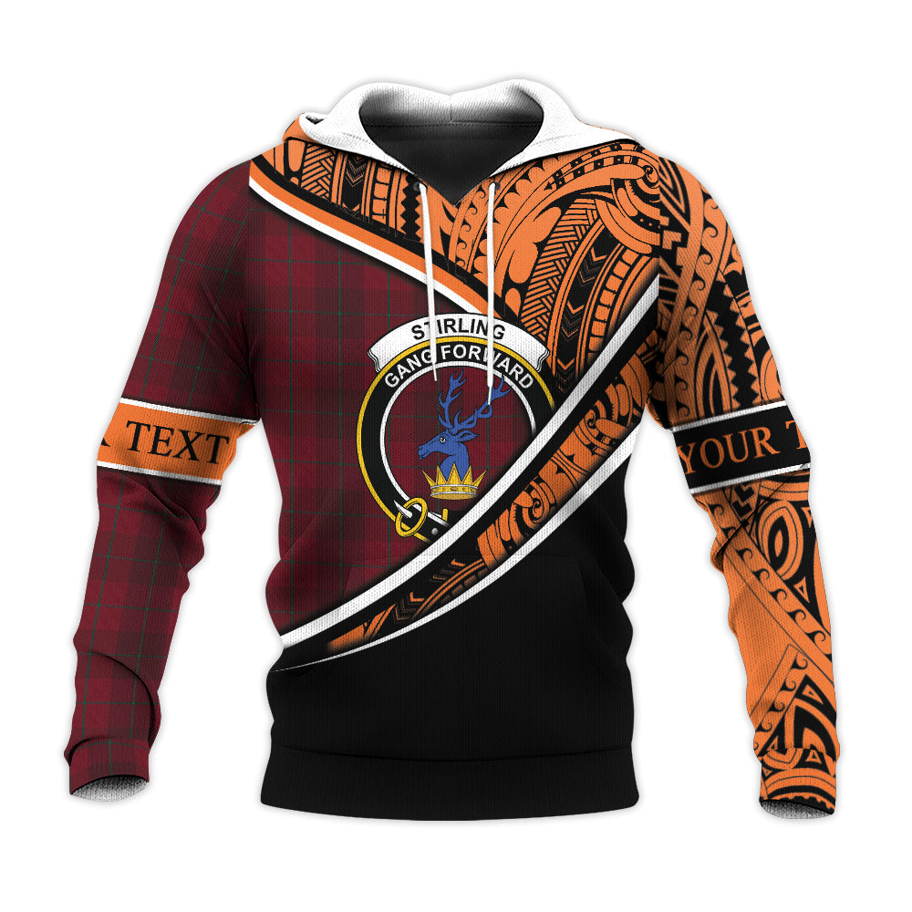Printivon Stirling Of Keir Knitted Hoodie Pattern Polynesian Custom Text