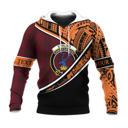 Printivon Stirling Of Keir Knitted Hoodie Pattern Polynesian Custom Text