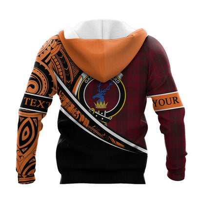 Printivon Stirling Of Keir Knitted Hoodie Pattern Polynesian Custom Text