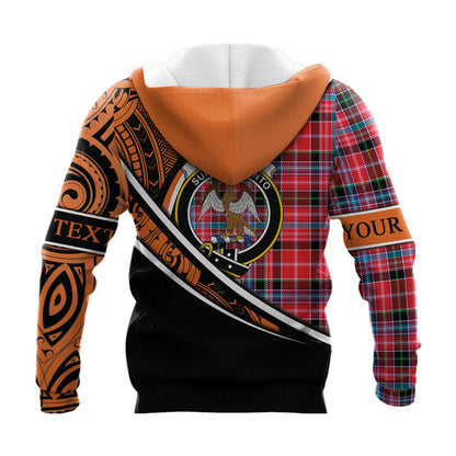 Printivon Straiton Knitted Hoodie Pattern Polynesian Custom Text