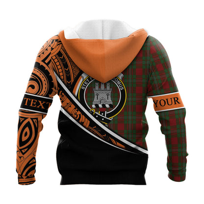 Printivon Strange Knitted Hoodie Pattern Polynesian Custom Text