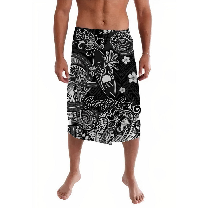 Hawaii Surfing Polynesian Lavalava Unique Style - Black