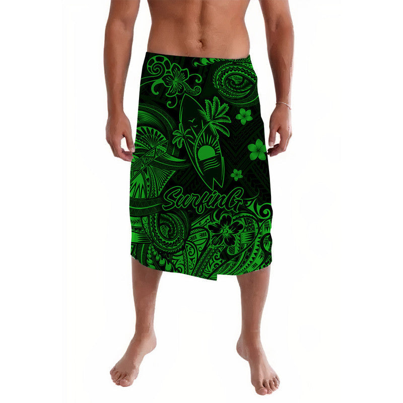 Hawaii Surfing Polynesian Lavalava Unique Style - Green