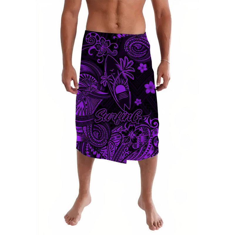 Hawaii Surfing Polynesian Lavalava Unique Style - Purple