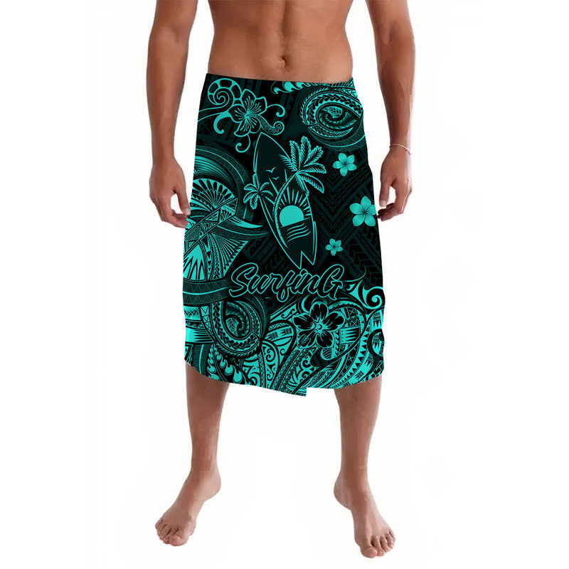 Hawaii Surfing Polynesian Lavalava Unique Style - Turquoise