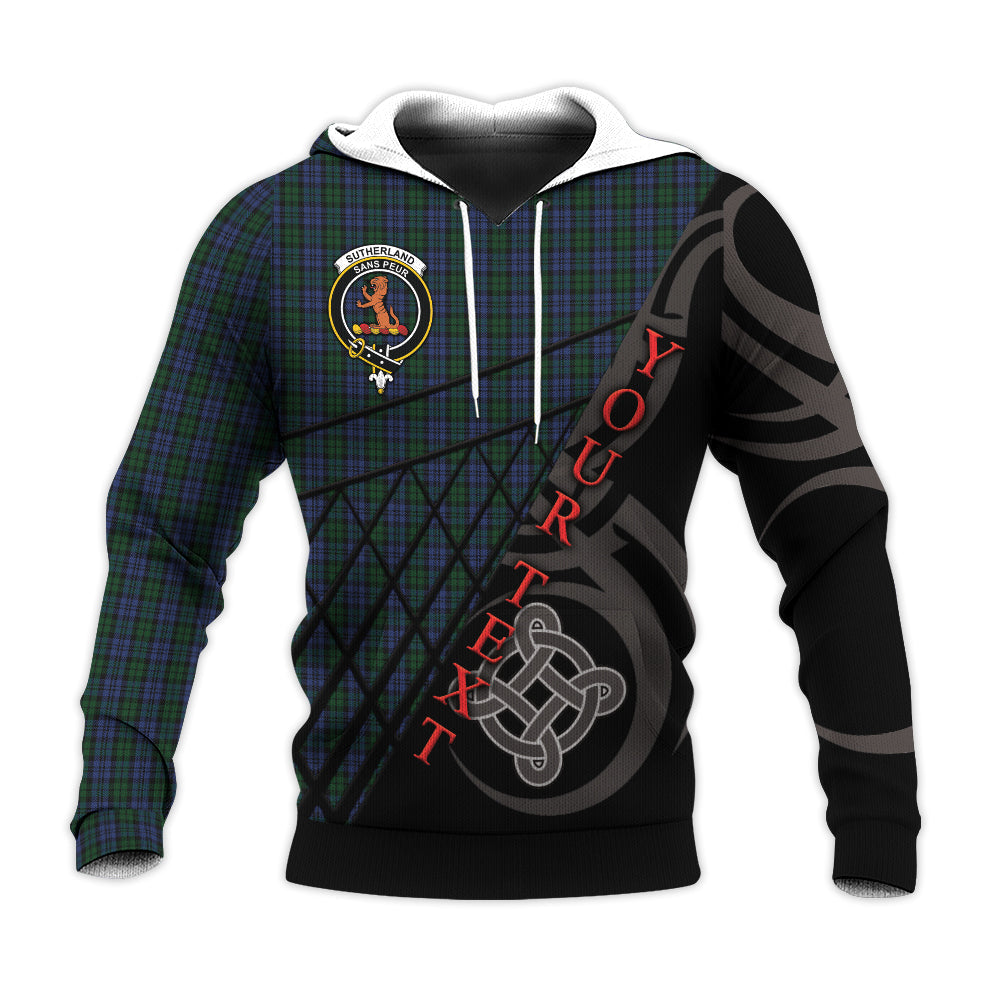 Printivon Sutherland 02 Knitted Hoodie Pattern Celtic Custom Text