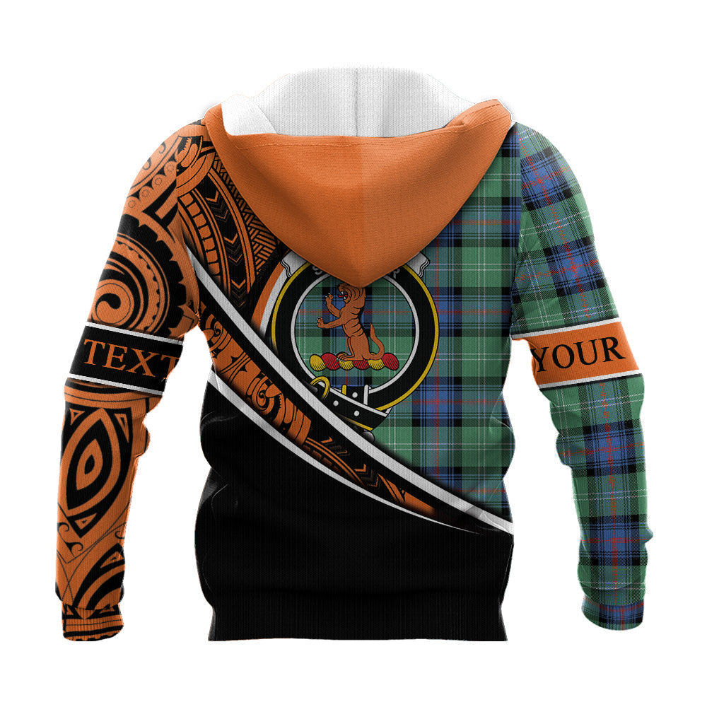 Printivon Sutherland Ancient Knitted Hoodie Pattern Polynesian Custom Text