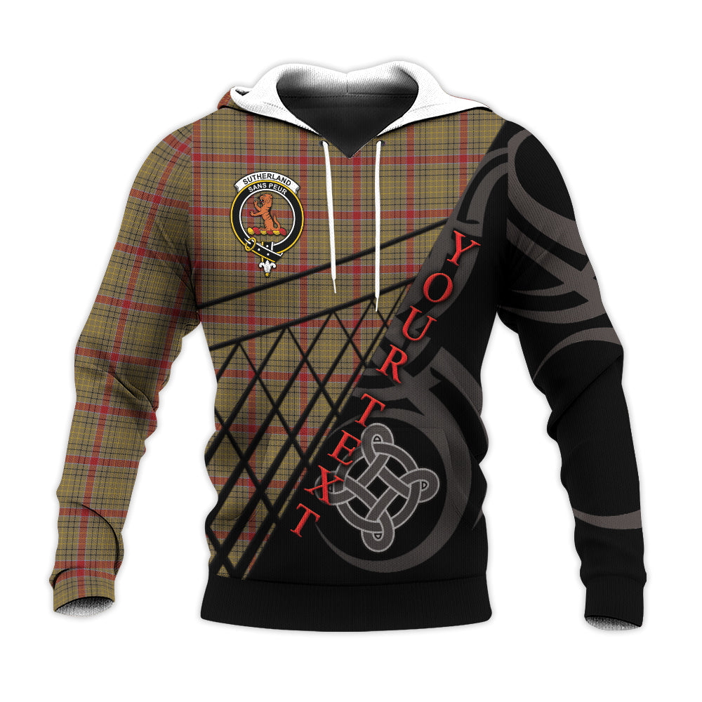 Printivon Sutherland Of Duffus Knitted Hoodie Pattern Celtic Custom Text