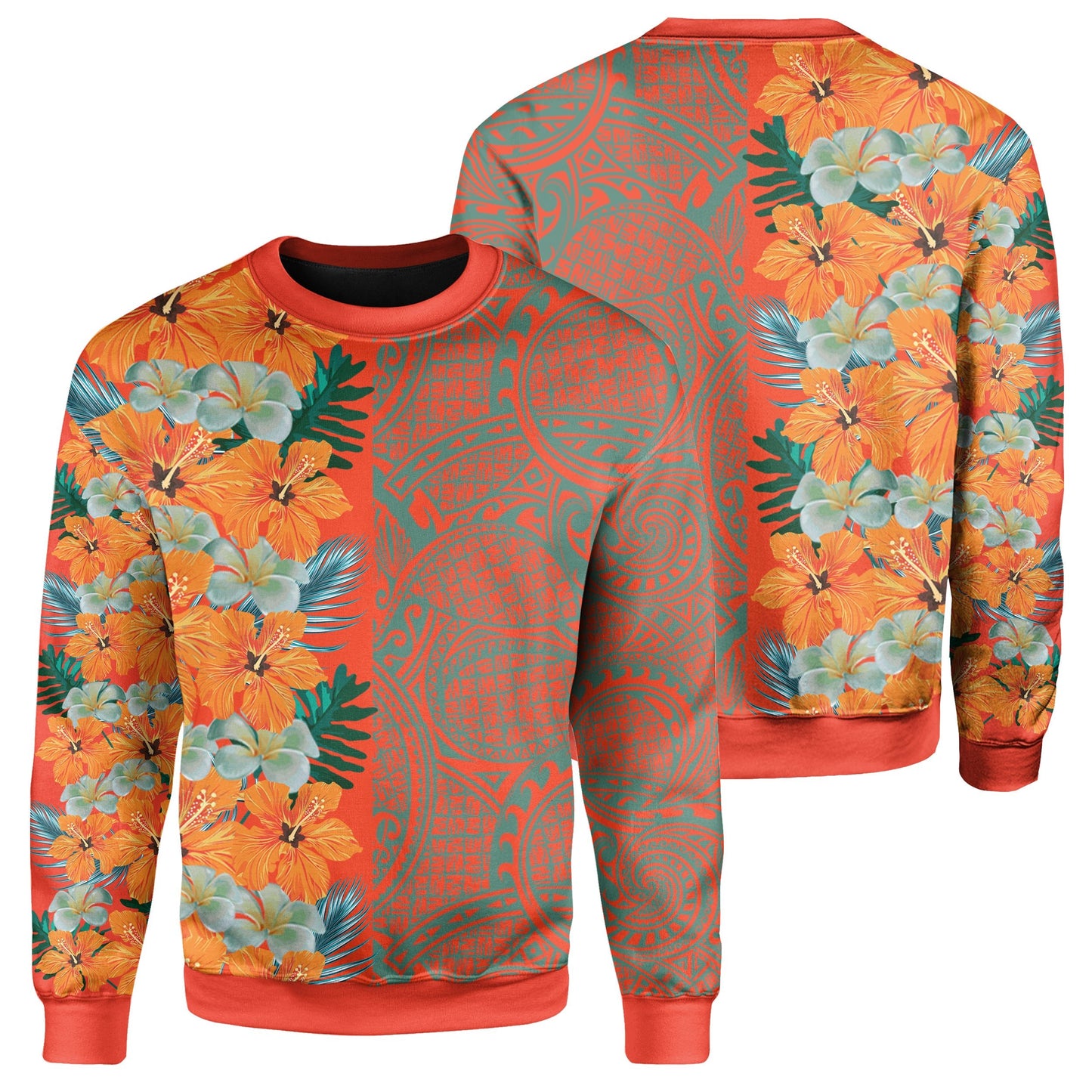Tropical Polynesian Hawaiian Sweatshirt Haka Style